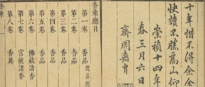香文化（1286）周嘉胄《香乘》自序