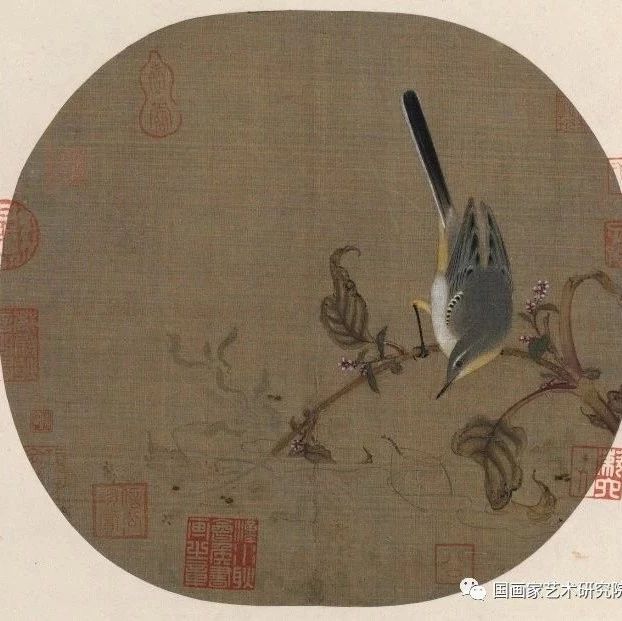 每日一赏中国国画历代精品高清展：(563)宋代名画《红蓼水禽图》